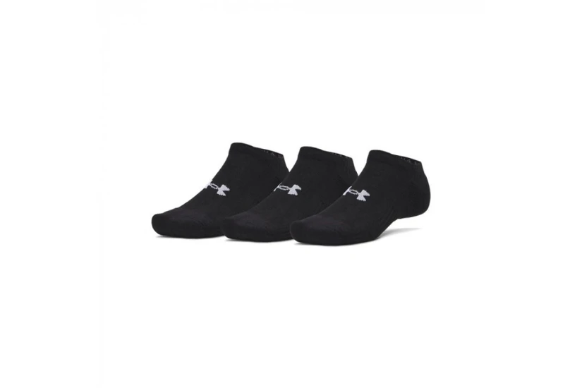Under Armour Performance Cotton No Show Κοντές Κάλτσες Μαύρες 3 Ζευγάρια
