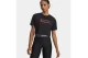 Under Armour Tech Branded Cropped Γυναικείο Κοντομάνικο T-Shirt Μαύρο