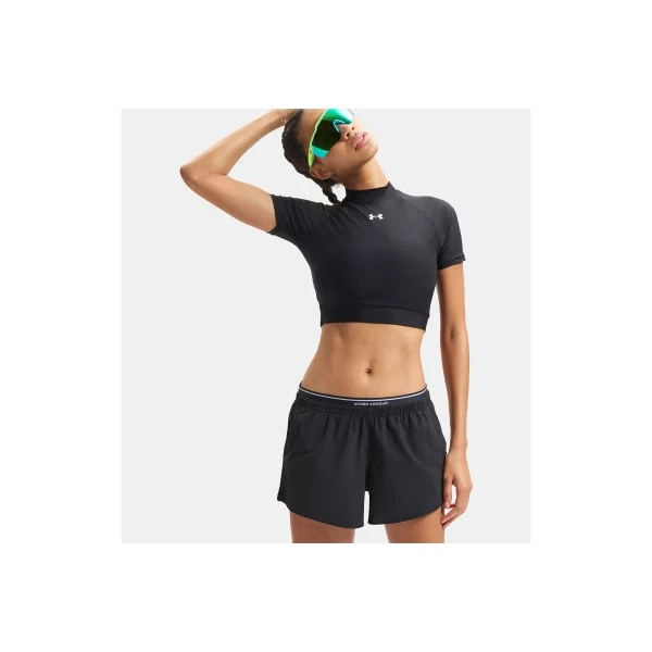 Under Armour Heatgear Crop Top Mock Κοντομάνικο Γυναικείο (6010006 008)