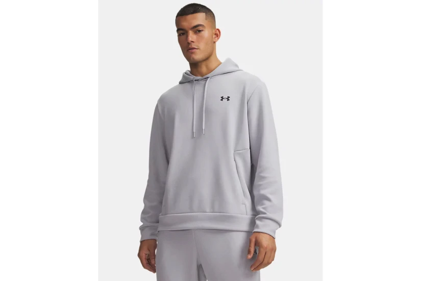 Under Armour Flex Fleece Ανδρικό Φούτερ με Κουκούλα Γκρι Ανοιχτό