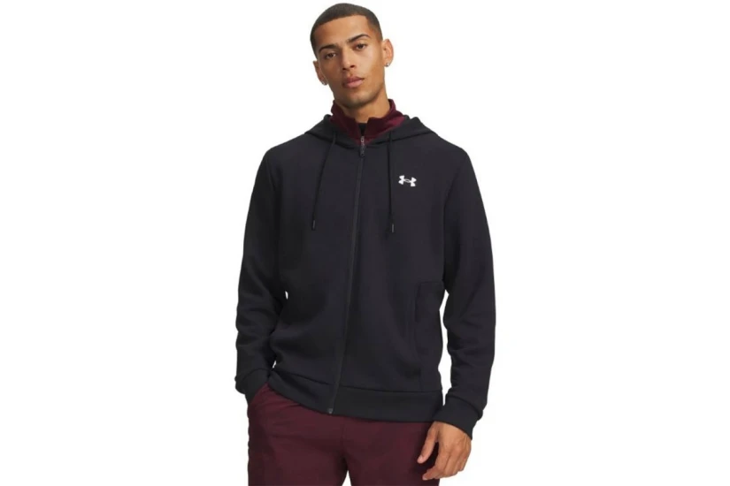 Under Armour Flex Fleece Ανδρική Πολυεστερική Ζακέτα με Κουκούλα Μαύρη