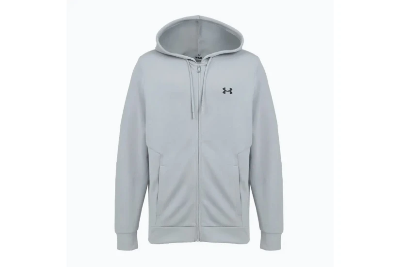 Under Armour Flex Fleece Ανδρική Πολυεστερική Ζακέτα με Κουκούλα Γκρι Ανοιχτό