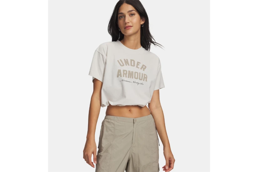 Under Armour Bungee Hem Γυναικείο Κοντομάνικο T-Shirt Εκρού