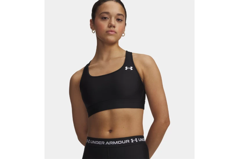 Under Armour Heatgear Mid Γυναικείο Μπουστάκι Μαύρο