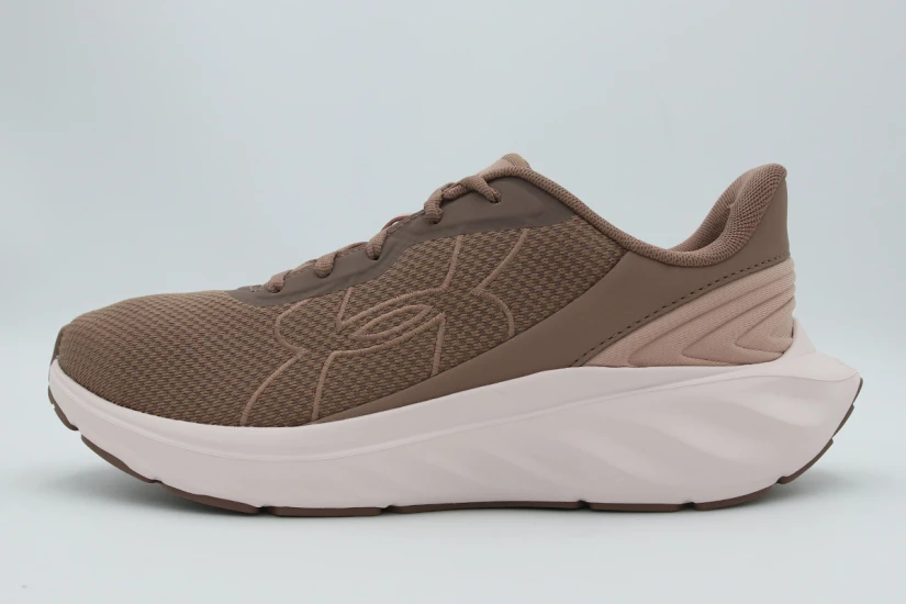 Under Armour Ascend Big Logo Γυναικεία Αθλητικά Παπούτσια για Τρέξιμο Καφέ, Ροζ, Εκρού