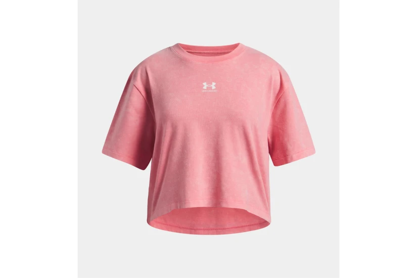 Under Armour Rival Wash Παιδικό Κοντομάνικο T-Shirt Ροζ