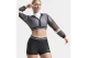 Under Armour Heatgear Mesh Cropped Γυναικεία Πολυεστερική Ζακέτα με Κουκούλα Μαύρη, Λευκή