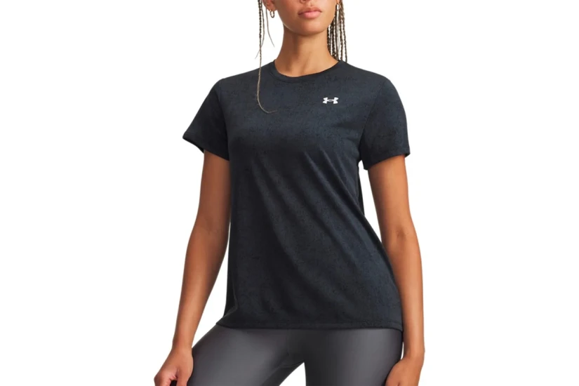 Under Armour Tech Pixelate Γυναικείο Κοντομάνικο T-Shirt Μαύρο