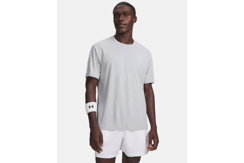 Under Armour Tech Taping Ανδρικό Κοντομάνικο T-Shirt Γκρι, Λαχανί