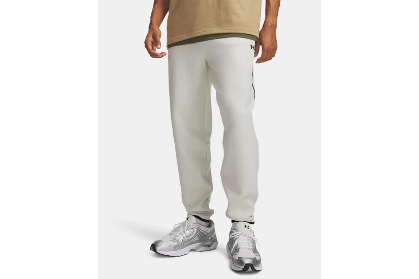 Under Armour Unstoppable Fleece Ανδρικό Παντελόνι Φόρμας Μπεζ, Μαύρο