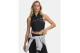 Under Armour Heatgear Γυναικείο Αμάνικο Crop Top Μαύρο