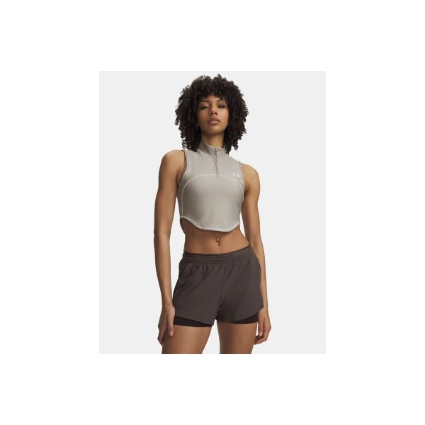 Under Armour Heatgear Crop Top Αμάνικο Γυναικείο (6013657 203)