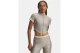 Under Armour Heatgear Γυναικεία Πολυεστερική Κοντομάνικη Ζακέτα Πουρό, Εκρού