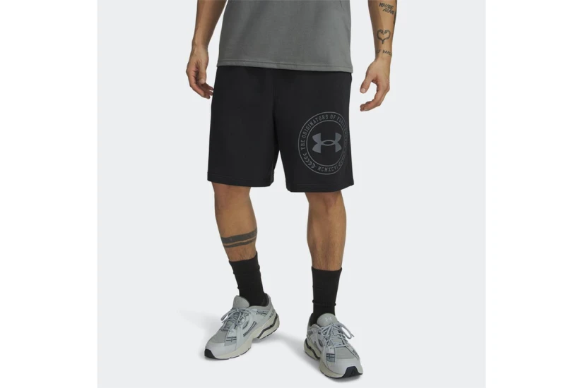 Under Armour Rival Lightweight Graphic Ανδρική Αθλητική Βερμούδα Μαύρη