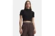 Under Armour Rib Mock Top Γυναικείο Κοντομάνικο Crop Top Μαύρο