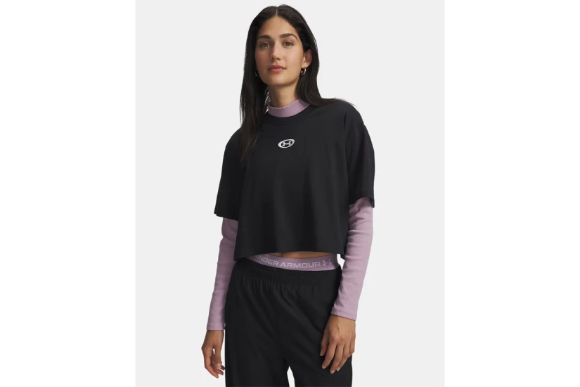 Under Armour Center LT Γυναικείο Κοντομάνικο T-Shirt Μαύρο