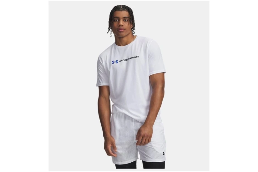 Under Armour Logo Wordmark Ανδρικό Κοντομάνικο T-Shirt Λευκό