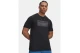 Under Armour Box Wordmark Label Ανδρικό Κοντομάνικο T-Shirt Μαύρο, Γκρι Σκούρο
