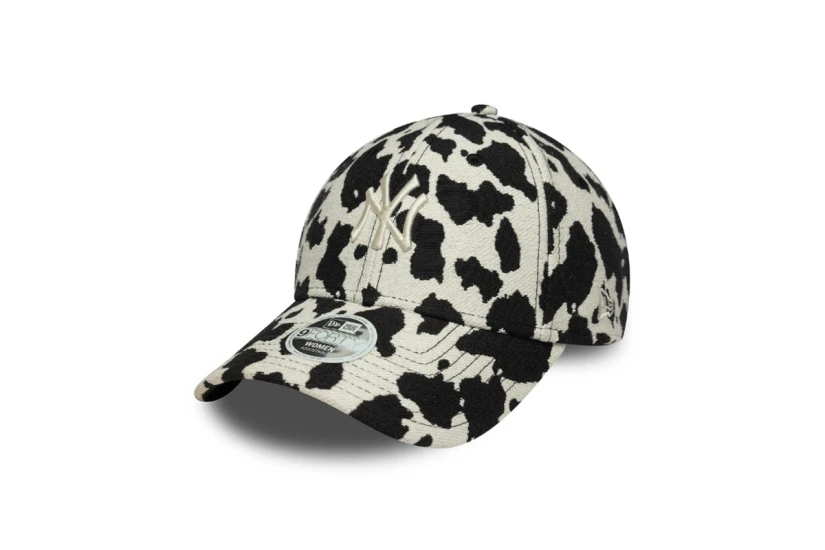 New Era New York Yankees MLB Cow 9Forty Καπέλο Strapback Λευκό, Μαύρο