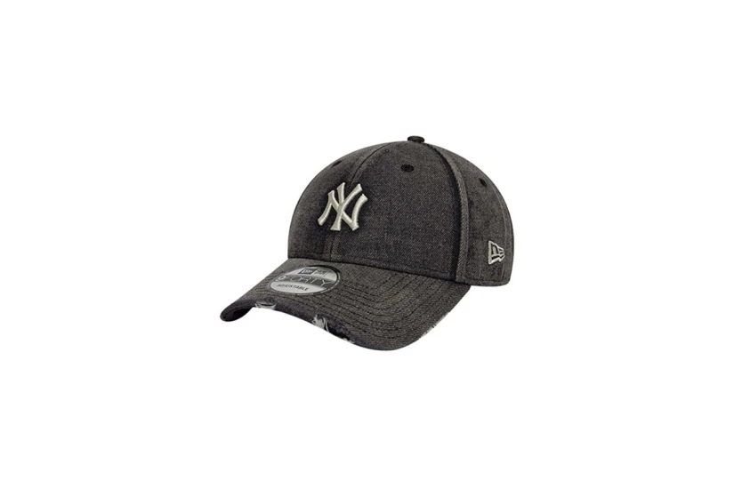 New Era New York Yankees Acid Wash Denim 9Forty Καπέλο Strapback Ανθρακί