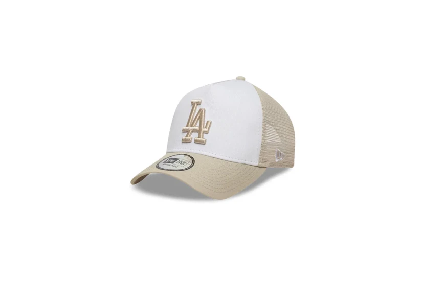 New Era Los Angeles Dodgers Καπέλο Trucker Snapback Μπεζ, Λευκό