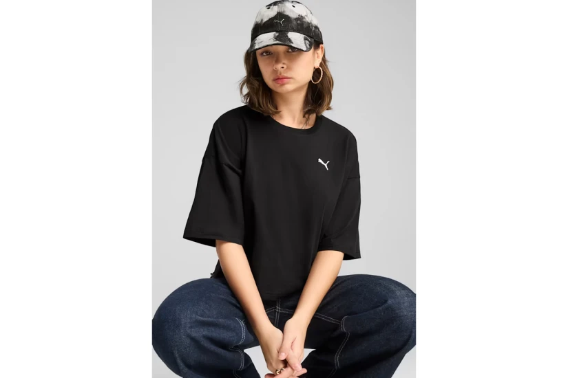 Puma Wardrobe Essential Γυναικείο Κοντομάνικο T-Shirt Μαύρο