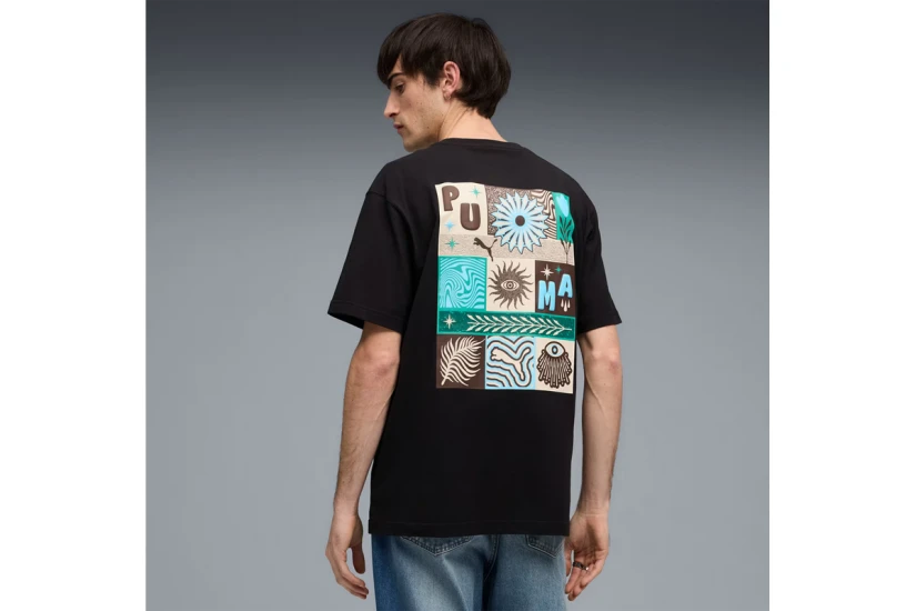 Puma Sunset Drive Ανδρικό Κοντομάνικο T-Shirt Μαύρο