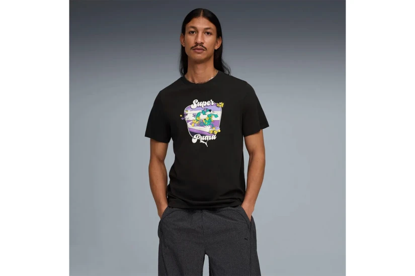 Puma Graphic Ανδρικό Κοντομάνικο T-Shirt Μαύρο