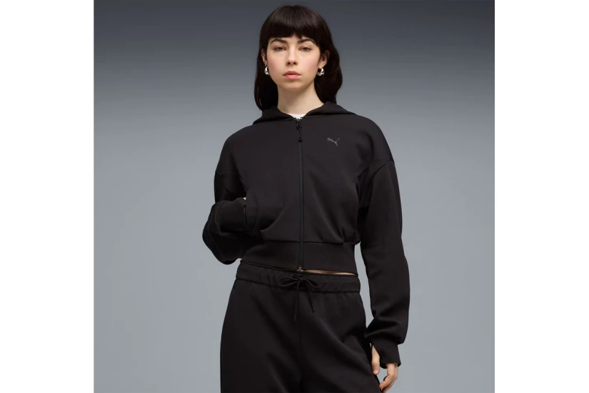 Puma Pumatech Sense Γυναικεία Ζακέτα με Κουκούλα Μαύρη