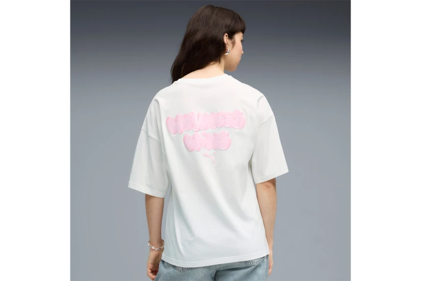 Puma Graphics Bubble Γυναικείο Κοντομάνικο T-Shirt Λευκό