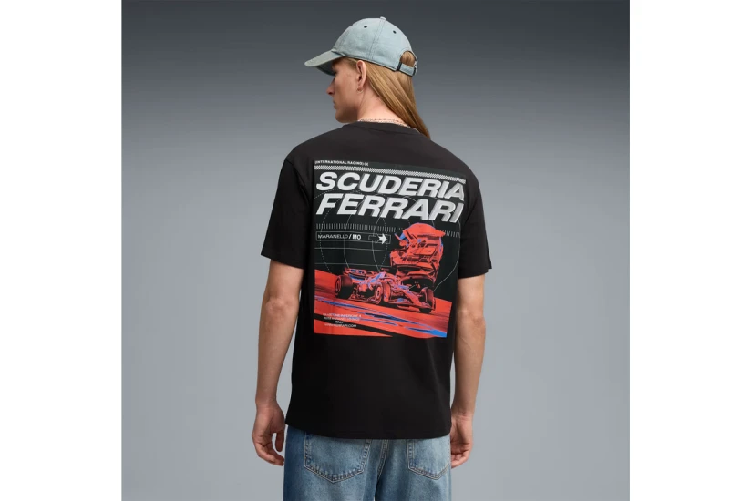 Puma Ferrari Speed Tee Ανδρικό Κοντομάνικο T-Shirt Μαύρο