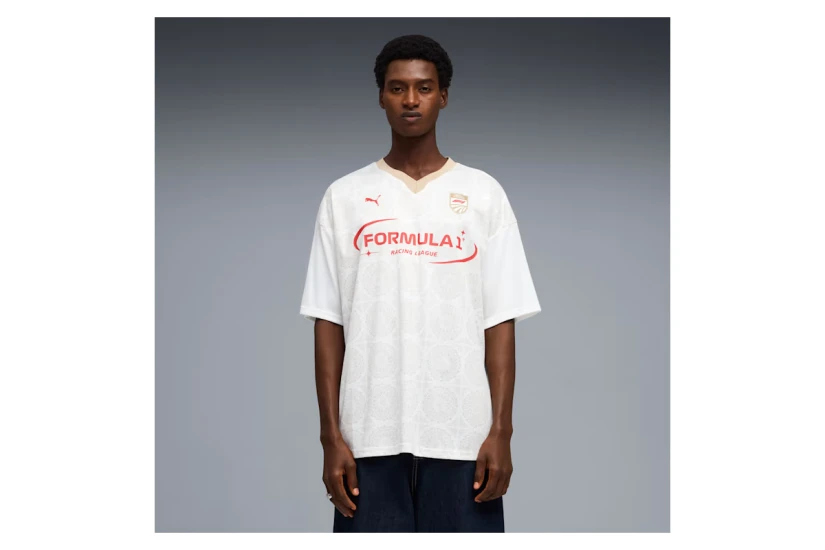 Puma F1 Italy Relaxed Jersey Ανδρικό Κοντομάνικο T-Shirt Λευκό, Μπεζ, Κόκκινο