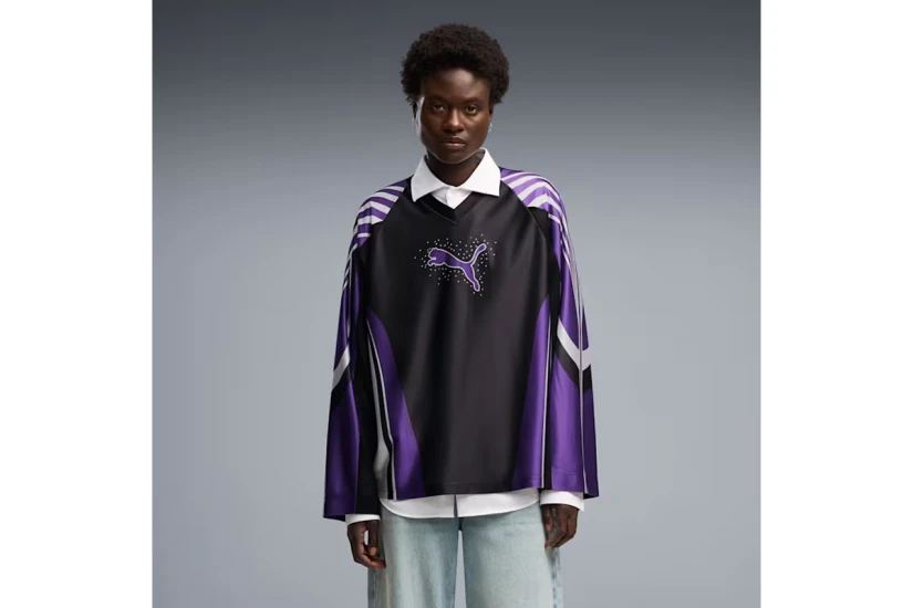 Puma Street Glam Bedazzled Jersey Μπλούζα Με V Γυναικεία (636650 01)