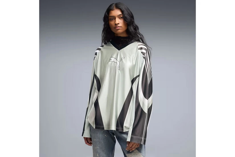 Puma Street Glam Bedazzled Jersey Μπλούζα Με V Γυναικεία (636650 29)