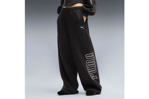 Puma Street Glam Slouchy Bedazzled Παντελόνι Φόρμας Γυναικείο (636652 01)