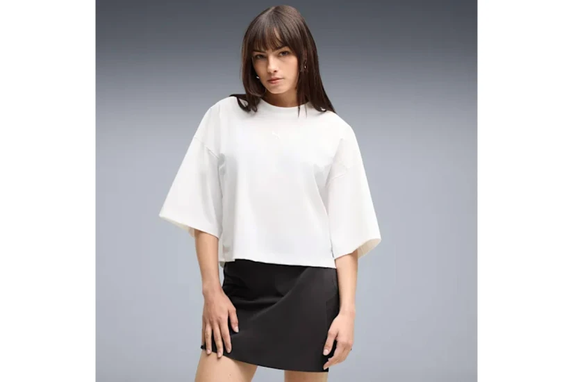 Puma Tech Sense Oversized Γυναικείο Κοντομάνικο T-Shirt Λευκό