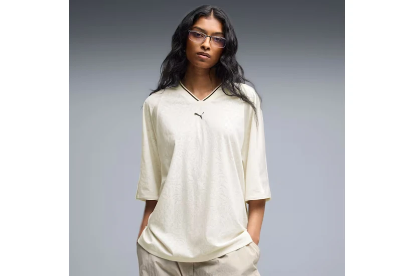 Puma Lace Pack Oversized Γυναικεία Κοντομάνικη Μπλούζα Εκρού, Μαύρη