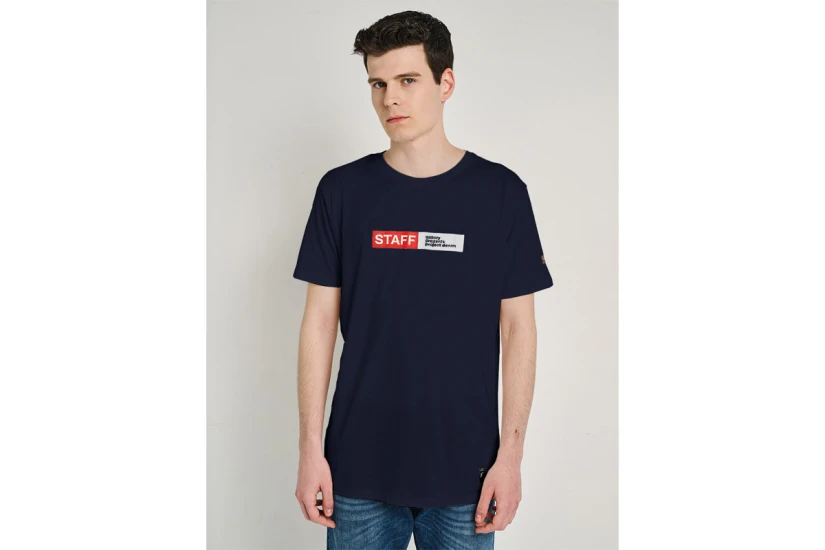 Staff Persy Ανδρικό Κοντομάνικο T-Shirt Μπλε Σκούρο, Λευκό, Κόκκινο