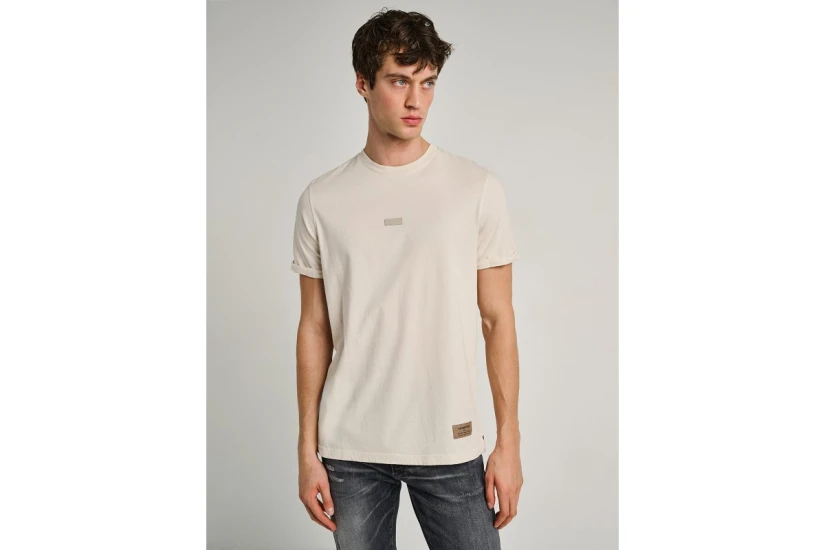 Staff Ανδρικό Κοντομάνικο T-Shirt Εκρού