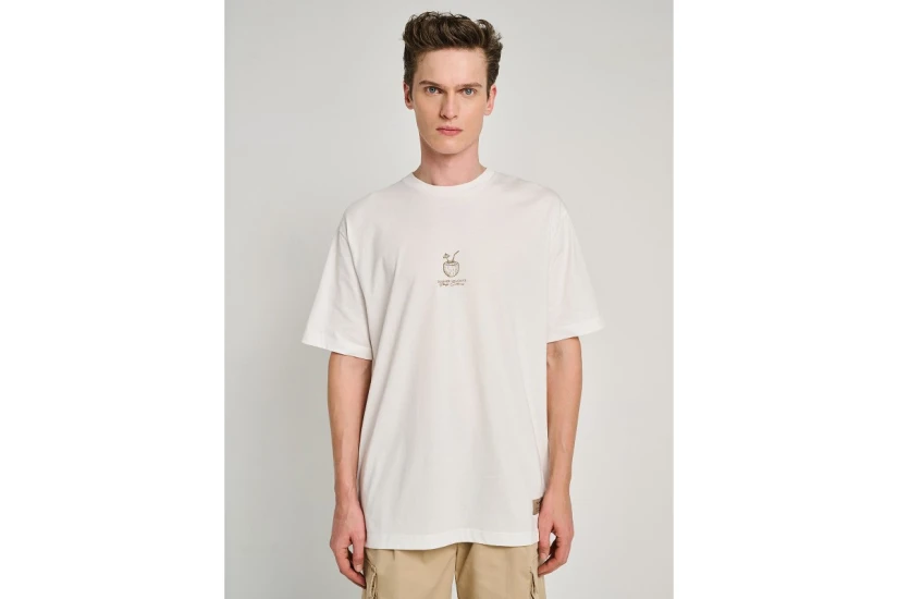 Staff Ανδρικό Κοντομάνικο T-Shirt Εκρού