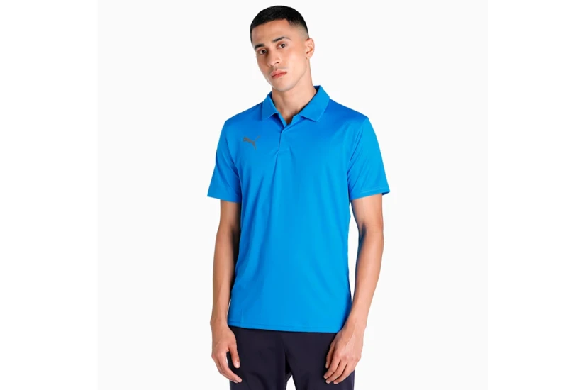Puma Teamliga Sideline Polo Ανδρικό Κοντομάνικο T-shirt Μπλε
