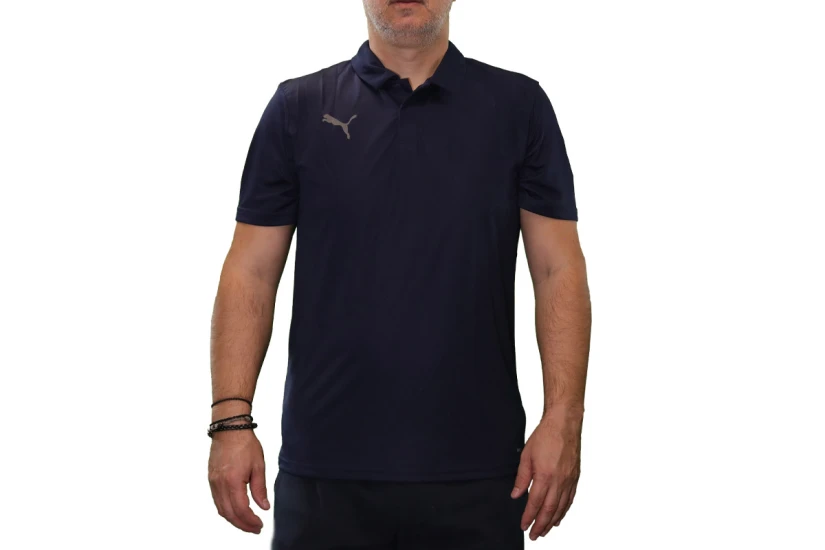 Puma Teamliga Sideline Polo Ανδρικό Κοντομάνικο T-shirt Μπλε Σκούρο