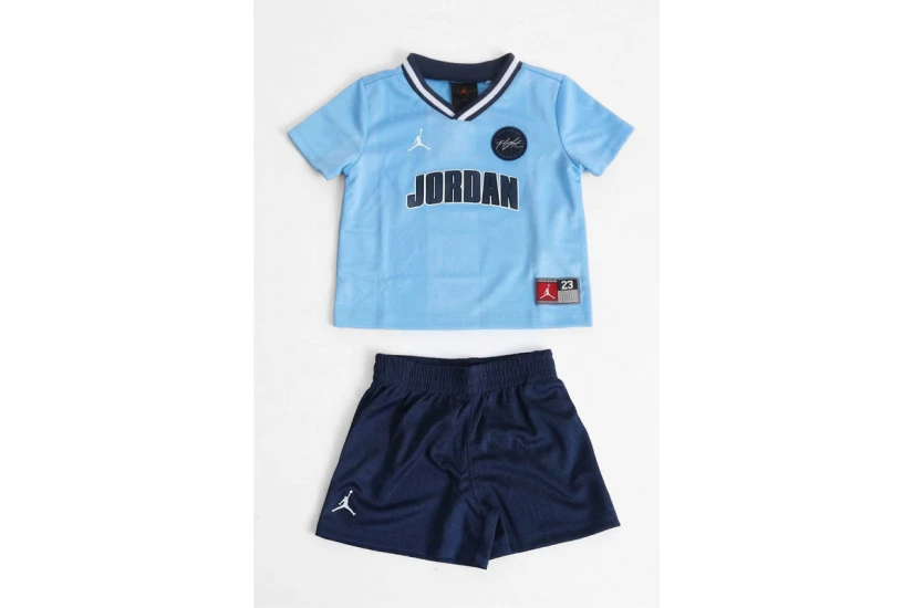 Jordan 23 Βρεφικό Σετ Κοντομάνικο T-Shirt - Σορτς Γαλάζιο, Μπλε Σκούρο