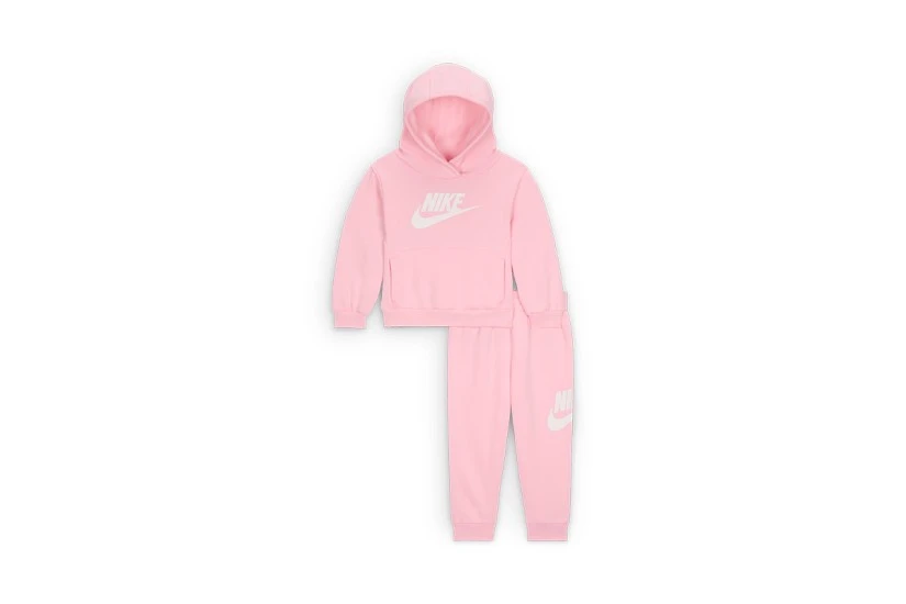 Nike Club Fleece Βρεφικό Σετ Hoodie - Παντελόνι Φόρμας Ροζ