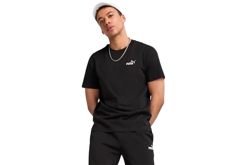 Puma Ess Small No 1 Logo Ανδρικό Κοντομάνικο T-Shirt Μαύρο