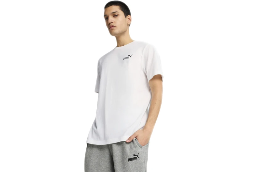Puma Ess Small No 1 Logo Ανδρικό Κοντομάνικο T-Shirt Λευκό