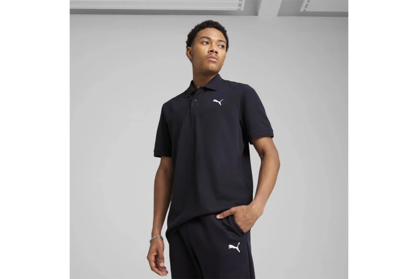 Puma Ess Pique Ανδρική Κοντομάνικη Polo Μπλούζα Μπλε Σκούρο