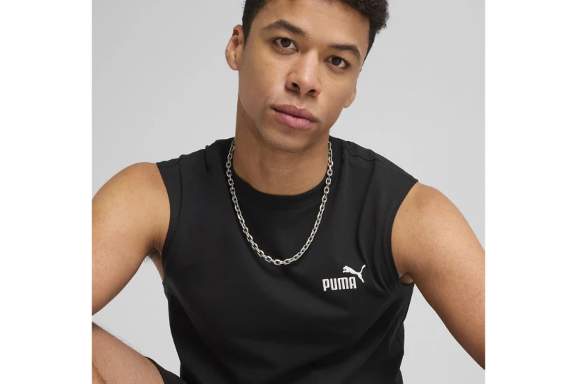 Puma Ess Sleeveless Ανδρική Αμάνικη Μπλούζα Μαύρη