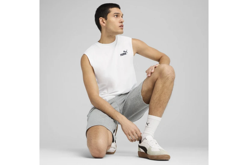 Puma Ess Sleeveless Ανδρική Αμάνικη Μπλούζα Λευκή