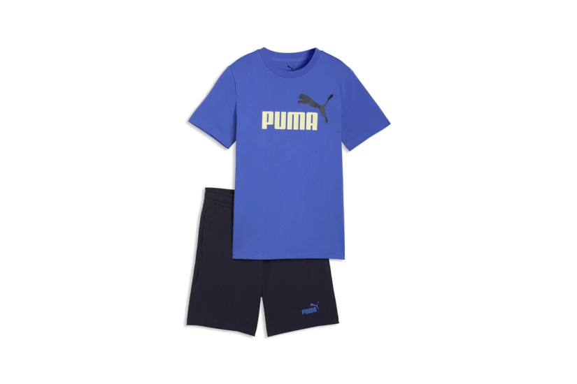 Puma Essentials 2 Color No.1 Logo Παιδικό Σετ Κοντομάνικη Μπλούζα - Σορτς